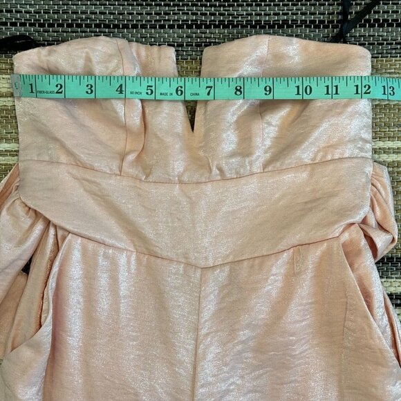 Majorelle Women's Naomi Jumpsuit Strapless Tie Waist Wide Leg Pink Cloud XXS - Picture 13 of 16